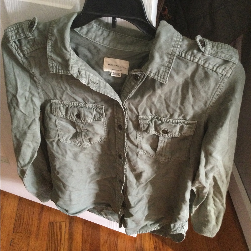 American Eagle oversized button down.